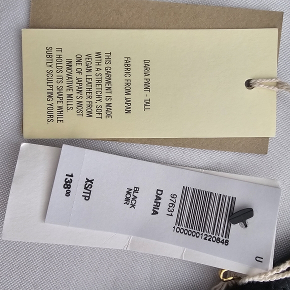 Aritzia Wilfred Free Daria Pant XS Tall Black Vegan Leather Legging NWT - Picture 7 of 11